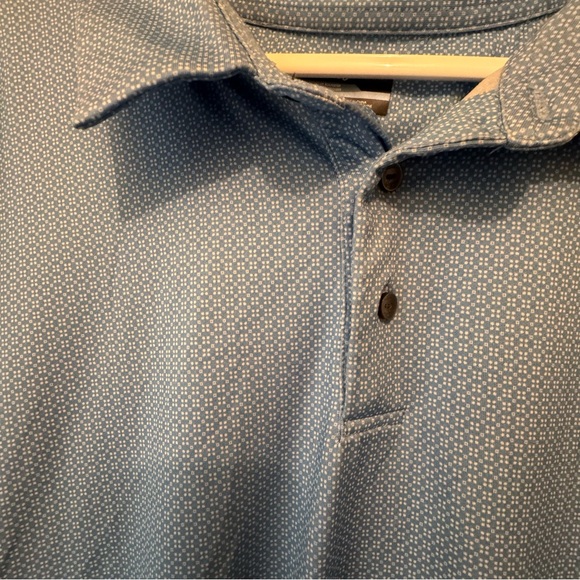 Hogan Blue and White Patterned Casual Performance Polo Shirt 3XL - Picture 2 of 5